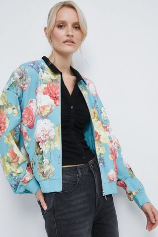 Bluza bawełniana damska wzorzysta multicolor