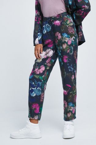 Spodnie damskie wzorzyste multicolor