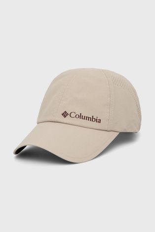 Čiapka Columbia žltá farba, s potlačou