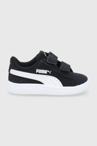 Детские ботинки Puma Smash v2 Buck V Inf цвет чёрный