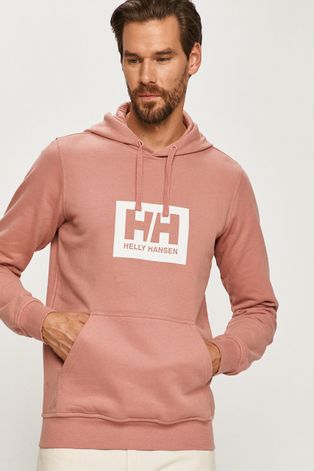 Βαμβακερή μπλούζα Helly Hansen χρώμα: ροζ