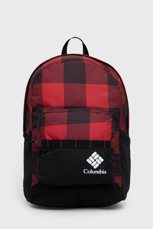 Рюкзак Columbia колір червоний великий з принтом