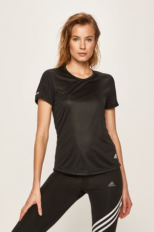 Běžecké tričko adidas Performance černá barva