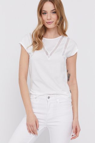 Morgan T-shirt damska kolor biały