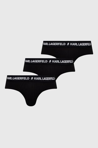 Karl Lagerfeld Slipy (3-pack) męskie kolor czarny
