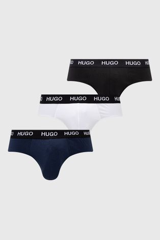 Hugo Slipy (3-pack) męskie kolor czarny
