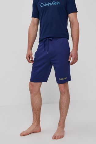 Kratki doljnji dio pidžame Calvin Klein Underwear za muškarce, boja: tamno plava