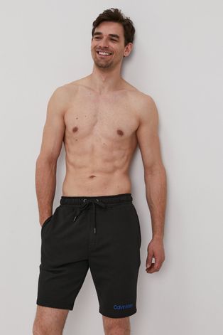 Піжамні шорти Calvin Klein Underwear чоловічі колір чорний гладка