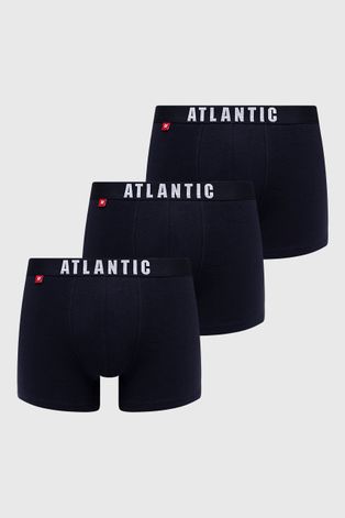 Atlantic Bokserki (3-pack) kolor granatowy