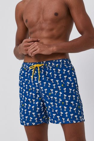 Kratke hlače za kupanje MC2 Saint Barth x Peanuts boja: tamno plava