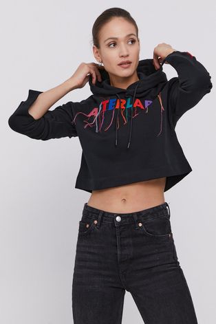 Βαμβακερή μπλούζα After Label γυναικεία, χρώμα: μαύρο