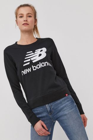 New Balance Bluza WT03551BK damska kolor czarny z nadrukiem