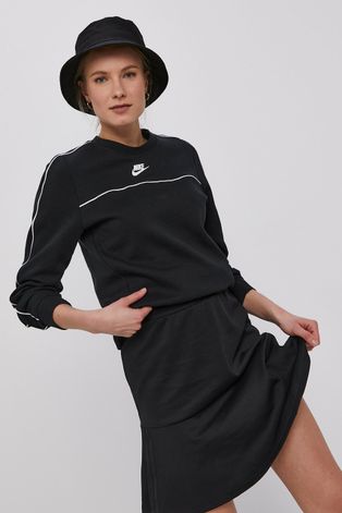 Кофта Nike Sportswear жіноча колір чорний гладка