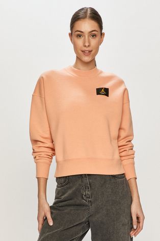 Кофта Jordan жіноча колір помаранчевий гладка