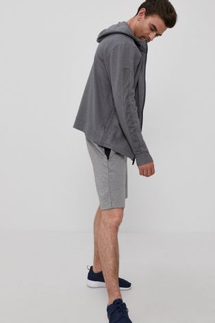 Dukserica Nike za muškarce, boja: siva, s kapuljačom