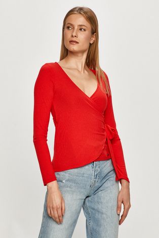 Pepe Jeans Bluzka kolor czerwony