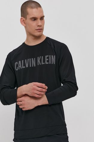 Блуза с дълги ръкави Calvin Klein Performance мъжка в черно с принт