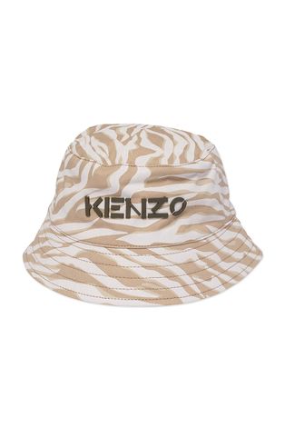Detský klobúk Kenzo Kids žltá farba, bavlnený