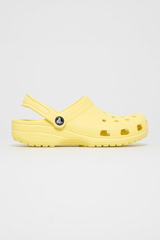 Pantofle Crocs žlutá barva