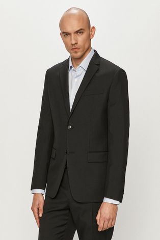 Σακάκι Calvin Klein ανδρικό, χρώμα: μαύρο