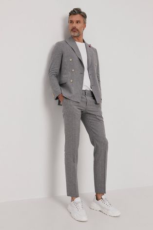 Oblek Tommy Hilfiger Tailored pánska, šedá farba, vzorovaná