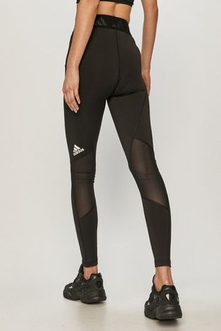 adidas Performance legginsy treningowe damskie kolor czarny gładkie