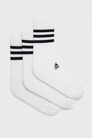 Ponožky adidas (3-pack) pánské, bílá barva