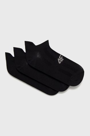 Ponožky 4F (3-pack) pánské, černá barva