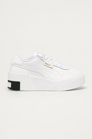 Кожени обувки Puma в бяло