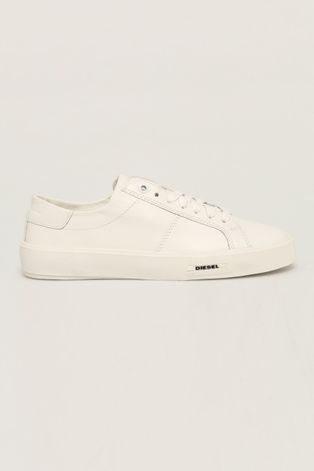 Δερμάτινα παπούτσια Diesel χρώμα: άσπρο