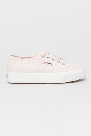 Πάνινα παπούτσια Superga γυναικεία, χρώμα: ροζ