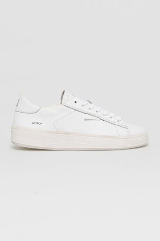 Δερμάτινα παπούτσια D.A.T.E. χρώμα: άσπρο
