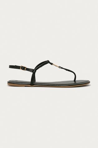 Kožené sandály Tory Burch dámské, černá barva