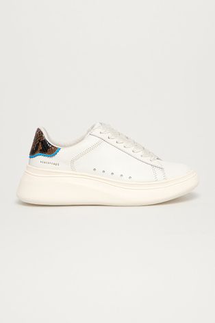 Шкіряні черевики MOA Concept колір білий на платформі