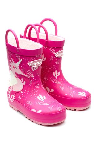 Дитячі гумові чоботи Chipmunks SERENITY колір рожевий