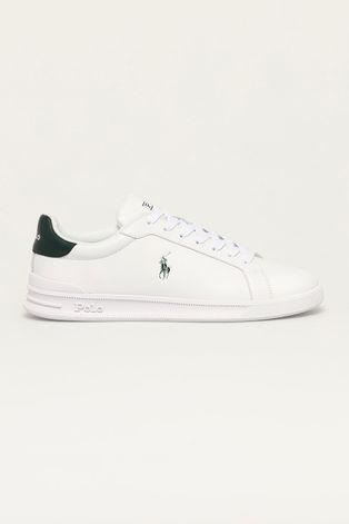 Кожаные ботинки Polo Ralph Lauren цвет белый