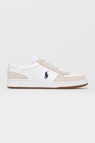 Topánky Polo Ralph Lauren biela farba