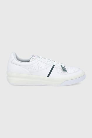 Шкіряні черевики Lacoste колір білий