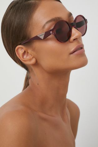 Emporio Armani Okulary przeciwsłoneczne damskie kolor różowy