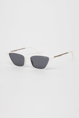 Pepe Jeans Okulary przeciwsłoneczne Piper damskie kolor biały