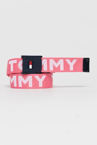 Detský opasok Tommy Hilfiger ružová farba