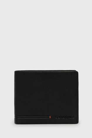 Δερμάτινο πορτοφόλι Samsonite ανδρικo, χρώμα: μαύρο