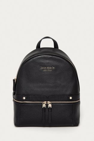Kožený ruksak Kate Spade dámsky, čierna farba