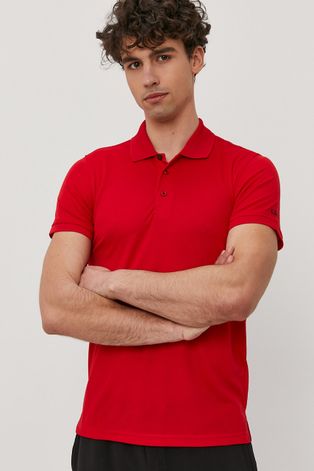 Тениска с яка CMP мъжка в червено с изчистен дизайн
