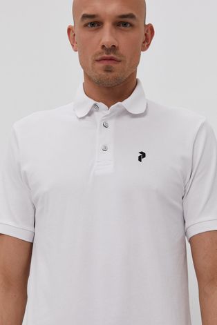 Polo majica Peak Performance za muškarce, boja: bijela