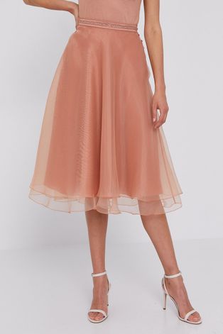 Elisabetta Franchi Spódnica kolor różowy mini prosta