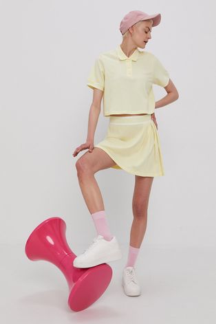 adidas Originals Spódnica kolor żółty mini rozkloszowana