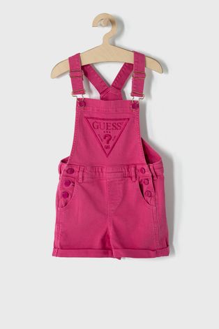 Παιδική ολόσωμη φόρμα Guess χρώμα: ροζ