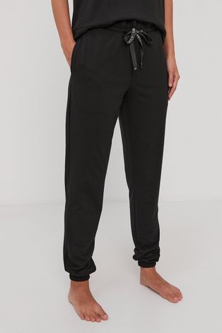 Pyžamové nohavice Calvin Klein Underwear dámske, čierna farba