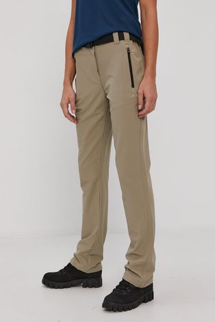 Панталон CMP дамски в прозрачен цвят със стандартна кройка, с висока талия